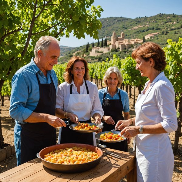 Quels sont les avantages de louer une maison de vacances en Espagne avec des cours de cuisine et des visites de bodegas?